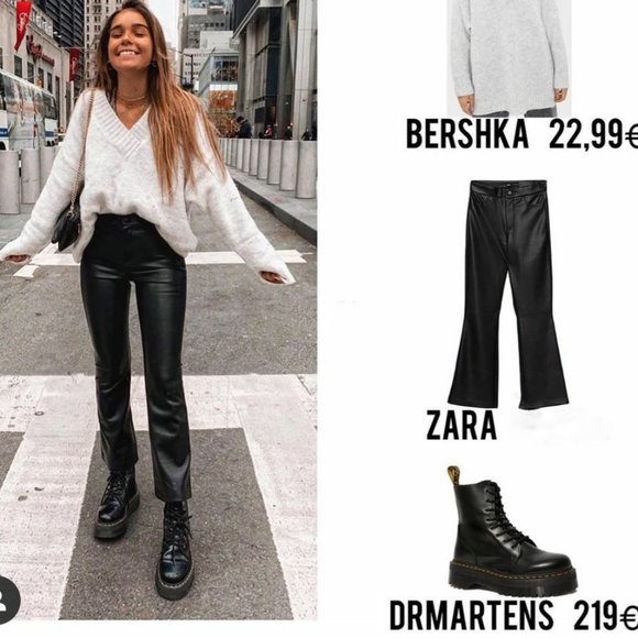 LAST ONE !ZARA Bloggers FAV. Faux Leather Leggings - Picture 6 of 9